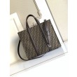 Borsa shopper Tote Fendi FF jacquard marrone