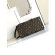 Borsa shopper Tote Fendi FF jacquard marrone