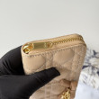 Portafoglio con cerniera Dior Lady Dior Voyageur albicocca