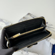 Portafoglio con cerniera Dior Lady Dior Voyageur nero