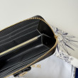 Portafoglio con cerniera Dior Lady Dior Voyageur nero