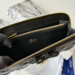 Portafoglio con cerniera Dior Lady Dior Voyageur nero