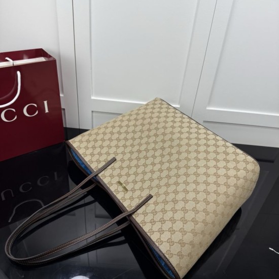 Sito Replica Borsa tote Gucci 874745 GG in tela marrone Imitazioni Replica perfette Borsa tote Gucci 874745 GG in tela marrone