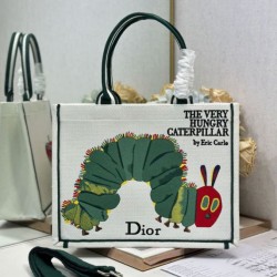Replica perfette Borsa shopping Dior Book Tote con design a bruco e tracolla