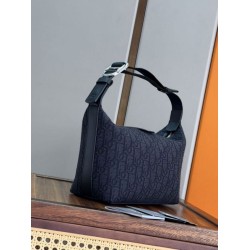 Pochette Dior Jett Dior Oblique jacquard nero