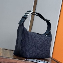 Replica perfette Pochette Dior Jett Dior Oblique jacquard nero