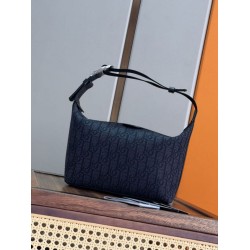 Pochette Dior Jett Dior Oblique jacquard nero