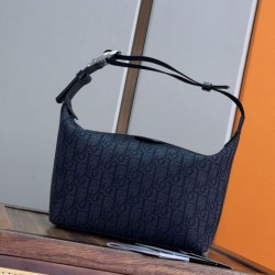 Replica perfette Pochette Dior Jett Dior Oblique jacquard nero