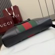 Borsa da lavoro media Gucci A0007X Mega Web Trademark nera