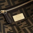 Borsa Fendi Medio Baguette tessuto jacquard FF marrone
