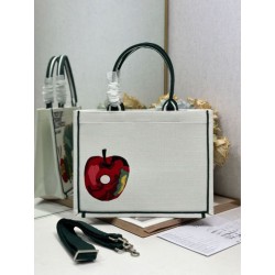 Borsa shopping Dior Book Tote con design a bruco e tracolla