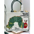 Borsa shopping Dior Book Tote con design a bruco e tracolla