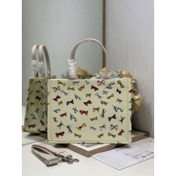 Borsa shopping Dior Book Tote con fiocco e tracolla