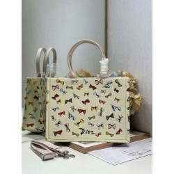 Borsa shopping Dior Book Tote con fiocco e tracolla