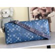 163c01 chip Borse LV Keepall Bandoulière 50 M28836 Blu