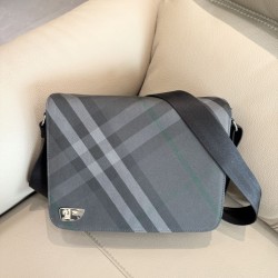 Replica perfette Borse  a tracolla Burberry Grid con logo equestre Grigio