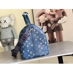163c01 chip Borse Louis Vuitton Keepall Bandoulière 50 M28836 Blu 163c01 chip Borse Louis Vuitton Keepall Bandoulière 50 M28836 Blu