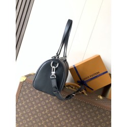 Borsa a mano LV Needle M28000 nera chip a codice variabile 163C