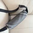 Borse Replica a tracolla Burberry Grid con logo equestre Grigio