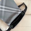 Borse Replica a tracolla Burberry Grid con logo equestre Grigio