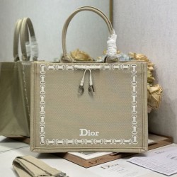 Replica perfette Borsa a mano Dior Piccolo/Medio/Grande Book Tote con nastro albicocca