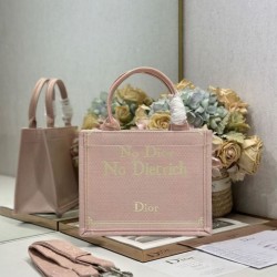 Replica perfette Borsa book tote Dior piccola/media/grande rosa con motivo floreale