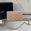 Borsa a catena trapuntata Becky YSL Saint Laurent albicocca