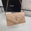 Borsa a catena trapuntata Becky YSL Saint Laurent albicocca