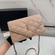 Borsa a catena trapuntata Becky YSL Saint Laurent albicocca