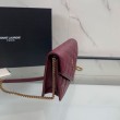 Borse Firmate Replica a catena trapuntata Becky YSL Saint Laurent Rosso 20cm