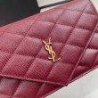 Borse Firmate Replica a catena trapuntata Becky YSL Saint Laurent Rosso 20cm