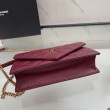 Borse Firmate Replica a catena trapuntata Becky YSL Saint Laurent Rosso 20cm