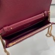Borse Firmate Replica a catena trapuntata Becky YSL Saint Laurent Rosso 20cm