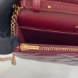 Borse Firmate Replica a catena trapuntata Becky YSL Saint Laurent Rosso 20cm