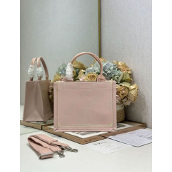 Borsa book tote Dior piccola/media/grande rosa con motivo floreale