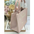 Borsa book tote Dior piccola/media/grande rosa con motivo floreale Borsa book tote Dior piccola/media/grande rosa con motivo floreale