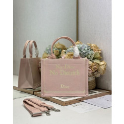 Borsa book tote Dior piccola/media/grande rosa con motivo floreale