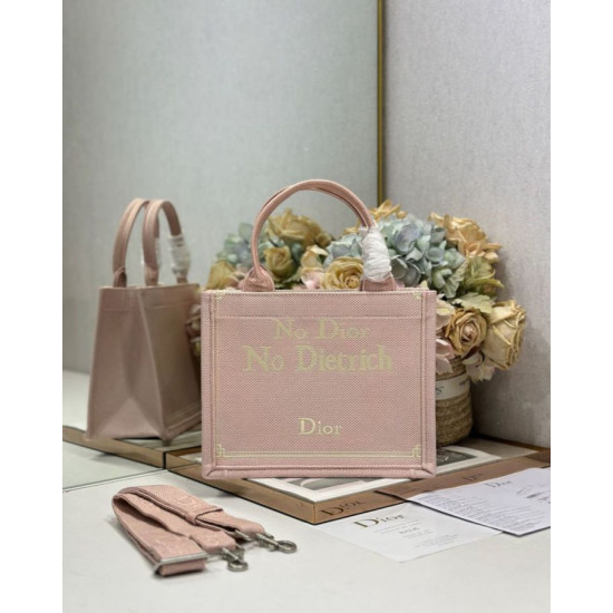 Borsa book tote Dior piccola/media/grande rosa con motivo floreale Borsa book tote Dior piccola/media/grande rosa con motivo floreale
