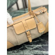 Borsa Prada Bonne lino con manici superiori 1BA426 marrone