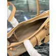Borsa Prada Bonne lino con manici superiori 1BA426 marrone
