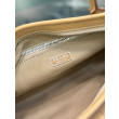 Borsa Prada Bonne lino con manici superiori 1BA426 marrone