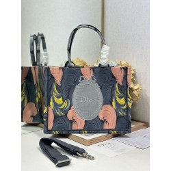 Borsa shopping Diorpiccola/media/grande book tote con specchietto piuma