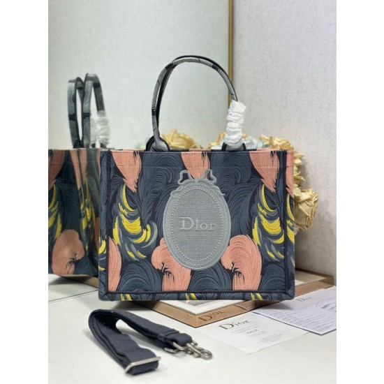 Borsa shopping Diorpiccola/media/grande book tote con specchietto piuma
