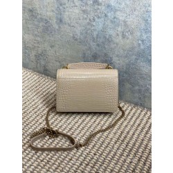 YSL Saint Laurent Piccola Sunset con motivo coccodrillo 19cm albicocca