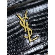 YSL Saint Laurent Piccola Sunset con motivo coccodrillo 19cm Nero