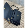 YSL Saint Laurent Piccola Sunset con motivo coccodrillo 19cm Nero