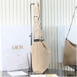 Borse Imitazioni Diorly Dior medio Custian Hobo 26s scamosciata di vitello beige