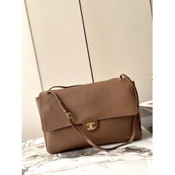 Borsa Chanel AS6233 Souplissimo Maxi Flap marrone