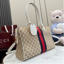 Sito Replica Borse a bauletto grande Gucci 866734 albicocca/bianca Imitazioni Replica perfette Borse a bauletto grande Gucci 866734 albicocca/bianca