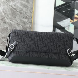 Replica perfette Borsa a tracolla Dior Jett Flap Oblique Nero